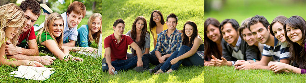 University students in Australia who are on grass.