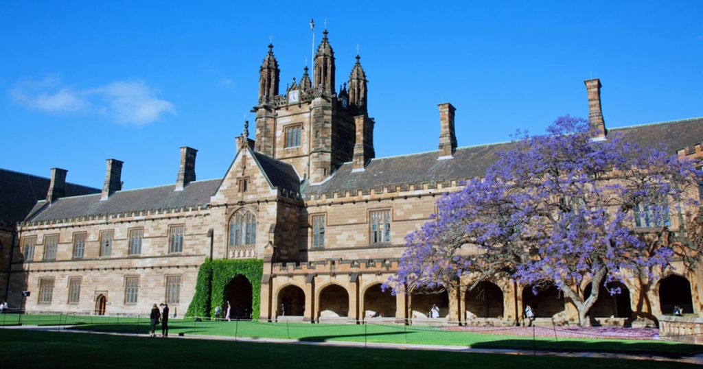 University of Sydney sunlit quadrangle